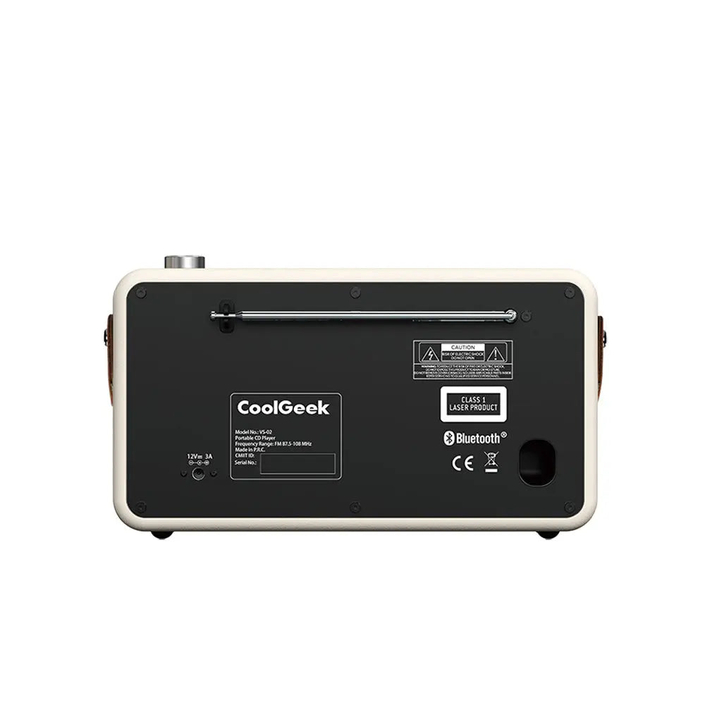 VS-02 Vertical CD Player with Bluetooth & FM Radio | CoolGeek